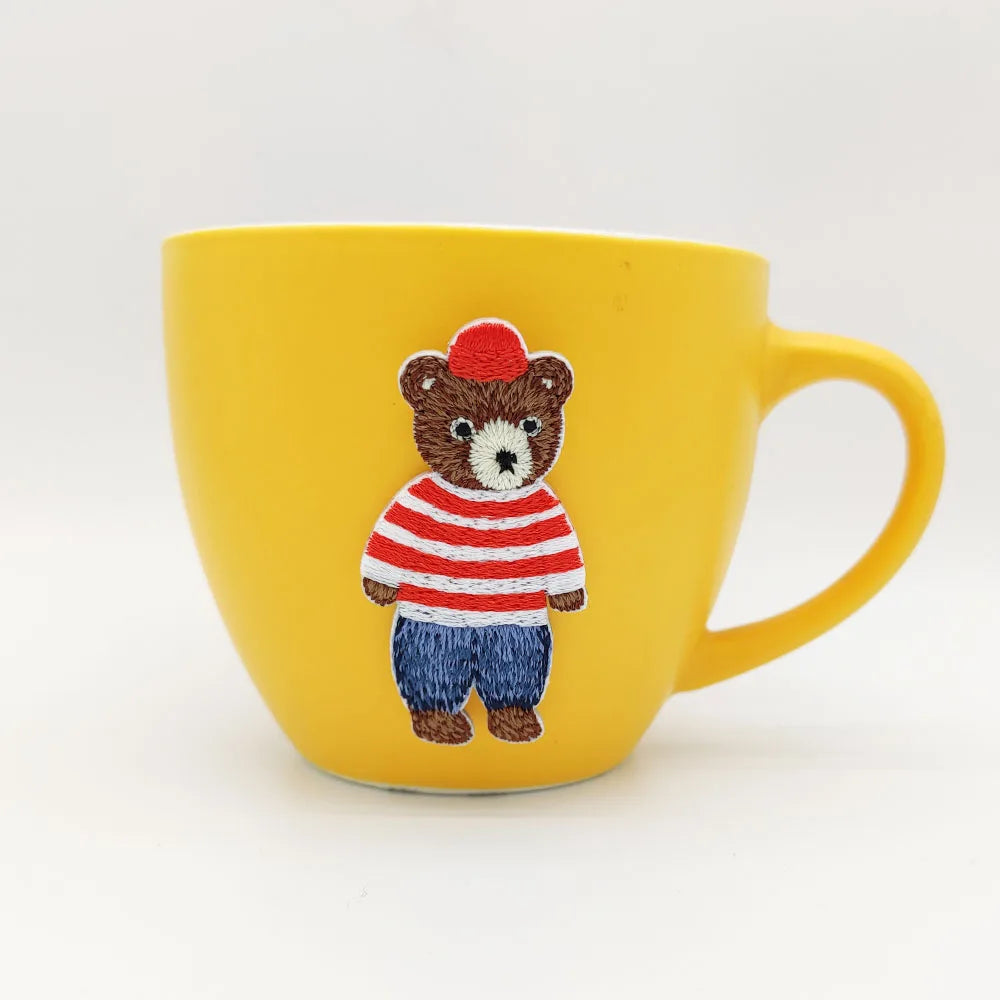 Bear Patches For Kids Clothing Self-adhesive Applique Iron Embroidery For Backpack Jacket Decoration Sewing Repair Hole Sweing